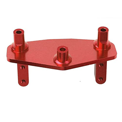 Aluminum Alloy Steering Servo Mount Plate Base Bracket Compatible with 1/8 Losi LMT 4WD Solid Axle RC Monster Car (Red) - color: Red