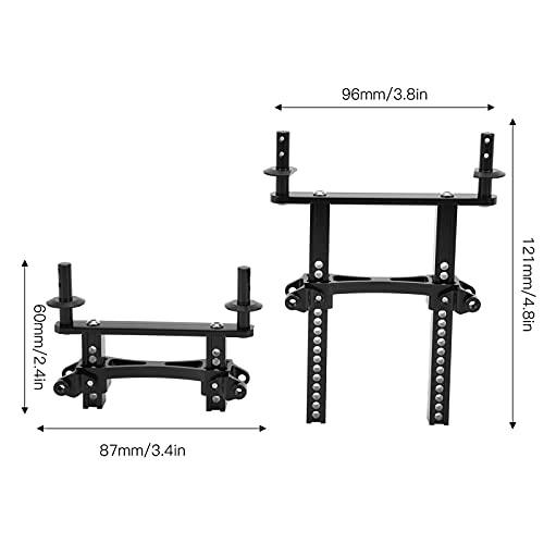 Front Rear Body Mounts Posts, RC Car Front and Rear Shell Column Body Post Extensions Hardware for SCX10 90046 TRX4 1/10 RC Car (Black)