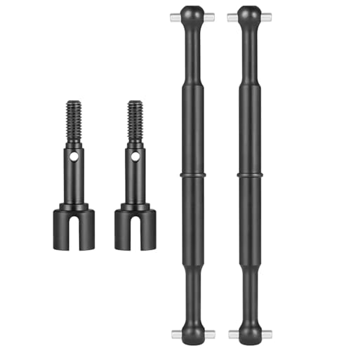 RC Vehicles Parts for Tamiya for Hotshot 58391 4WD 1/10 for Buggy Truck Parts Steel Front and Rear CVD Drive Shaft Dogbones and Cup rc Car Modified Accessories(4pcs Front) - size: 4pcs front