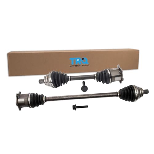 TRQ Front Driver and Passenger Side CV Axle Assembly Set 2 Piece Compatible with Dual Clutch Automatic Transmission 12-15 Volkswagen Passat TDI SE 12-13 Passat TDI SEL 14-15 SEL Premium - style: CSA55712