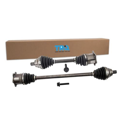 TRQ Front Driver and Passenger Side CV Axle Assembly Set 2 Piece Compatible with Dual Clutch Automatic Transmission 12-15 Volkswagen Passat TDI SE 12-13 Passat TDI SEL 14-15 SEL Premium - style: CSA55712