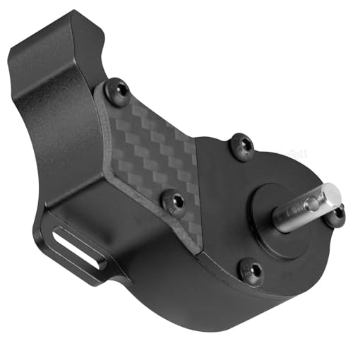 RC LCG Transmission Gearboxes Upgrades Part for 1/10 SCX10 SCX10 II 90046 90047 RC Crawler Car,Aluminum Alloy Gearbox Transmission Hop Ups,Black - color: Black - (Upgrades)
