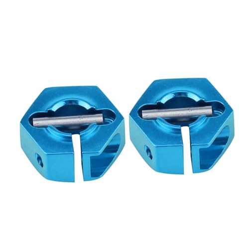 4 Pcs Universal Wheel Hex Hub Adapters,12mm Wheel Hex Mount with Pins and Screws,Wheel Hex Drive Adapters Hub RC Model Vehicle Accessory for RC Spare Part RC Car Upgrade Parts (5.0MM Blue) - size: 5.0MM blue