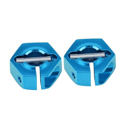 4 Pcs Universal Wheel Hex Hub Adapters,12mm Wheel Hex Mount with Pins and Screws,Wheel Hex Drive Adapters Hub RC Model Vehicle Accessory for RC Spare Part RC Car Upgrade Parts (5.0MM Blue) - size: 5.0MM blue
