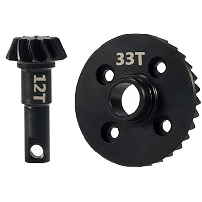TRX4 Overdrive Bevel Gear, 33T/12T Ring Gear Pinion Gear for 1/10 RC Car T-raxxas TRX4 TRX6 Bronco Chevrolet Sport Upgrade