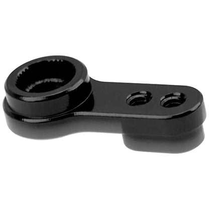 2Pcs ShareGoo Aluminum FCX24 Servo Arms RC Steering Servo Horn Compatible with FMS FCX24 1/24 RC Car (Black) - color: Black