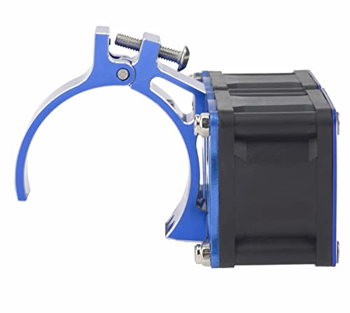 DKKY RC Motor Cooling Fan Heatsink 21000 RPM with 47-51mm Adjustable Mount for 1717 4985 Motors ARRMA Infraction Felony Limitless and Axial, Blue - color: Blue