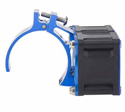 DKKY RC Motor Cooling Fan Heatsink 21000 RPM with 47-51mm Adjustable Mount for 1717 4985 Motors ARRMA Infraction Felony Limitless and Axial, Blue - color: Blue