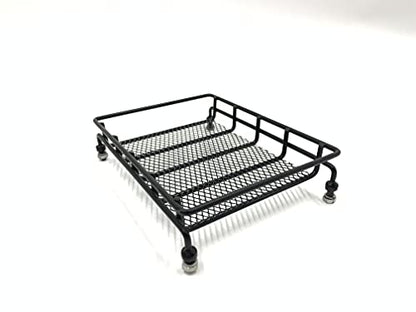 KTRC026 R/C Metal roof Luggage Rack for 1/8 1/10 RC Crawler Car for FMS FTX RC LC76 Land Cruiser FJ40 Y60 KM5 KM4 TRX4 D90 Gen9 H8P 4x4 Trucks YIKONG YK4104 YK4107 MJX H8H H12P f150 Bronco