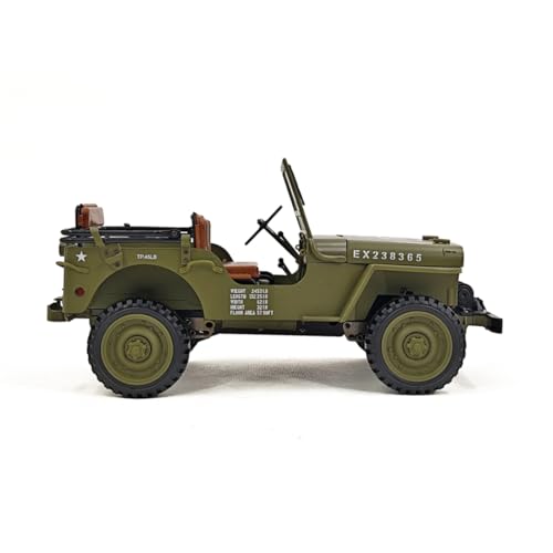 RC Off-Road Truck, HG4-58 U.S. Willys 1/14 Scale 4WD, 2.4GHz Dual-Speed, Sound & Lights, Charging Protection, RTR Gift for Model Car Lovers - color: Army Green