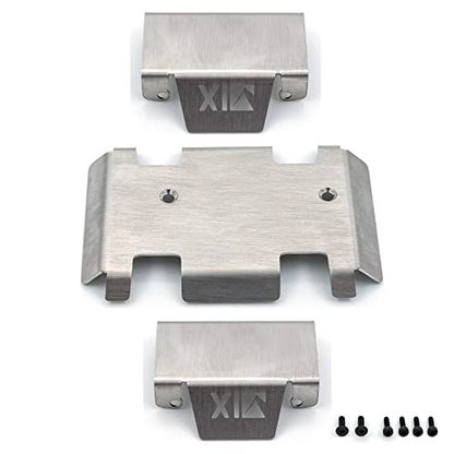 Stainless Steel Metal Chassis Armor Axle Protector Skid Plate for RGT EX86190 EX 86190 LC76 1/10 RC Crawler Car Upgrade Parts