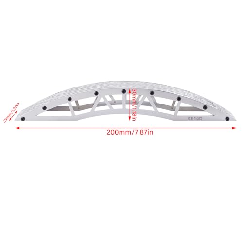 RC Crawler Bridge Obstacle, Stainless Steel DIY Assembly Ramp for 1/12 1/18 1/24 RC Crawler Course Accessories (Silver Arch Bridge) - style: Silver Arch Bridge