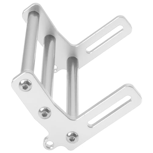ShareGoo Aluminum Front Bumper Compatible with 1/10 RC Car Crawler Chassis Gspeed LCG TRX4 SCX10 Dodge Power Wagon Cliffhanger Body Shell (Silver) - color: Silver