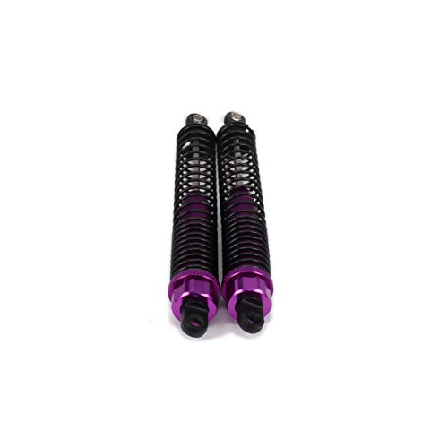 Shock Absorber Damper 130mm Oil Adjustable Alloy Aluminum for RC Car 1/10 Crawler Truck Upgraded Hop-Up Parts HPI HSP Traxxas Losi Axial Tamiya Redcat Himoto Losi(Purple) - color: Purple