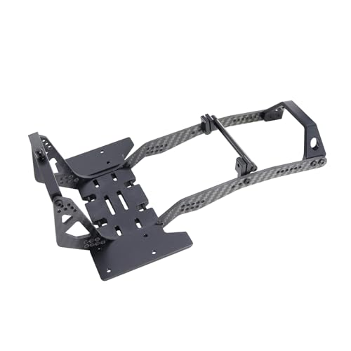 High Clearance Carbon LCG Chassis Kit Fiber Carbon Rails Body Mount Front Rear Chassis Brace Skid Plate Sliders Upgrade Parts (Chassis Kit)