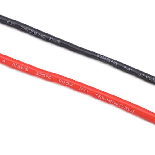 10pcs RC Motor Cable, 16AWG Silicone Wire Bullets Connector Extension Cable Wire 16cm/6.3in Soft Brush Motor Connection ESC Extension Leads for RC Vehicles