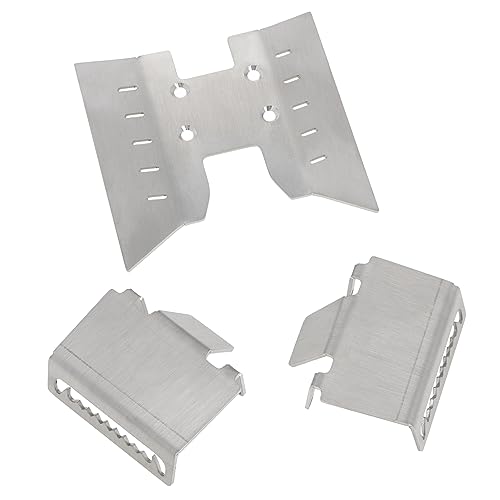 MEUS RACING Stainless Steel Skid Plate Chassis Armor Kit for AXIAL 1/18 UTB18 Capra Crawler Car Upgrades Parts