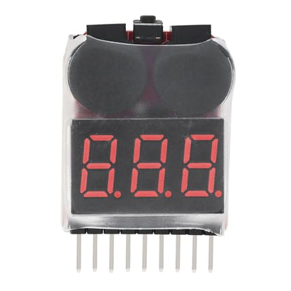 4Pcs 2 in 1 LiPo Battery Voltage Tester RC Low Voltage Buzzer Alarm for 1-8S Li-Po/Li-ion/Li-Mn/Li-Fe