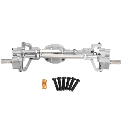 CNC Aluminum Anodized Full Metal Portal Axle Assembly for JJRC C8815 1/10 C8835 1/16 MB Retro RC Crawler Upgrades Parts (Silver Front) - color: Silver Front