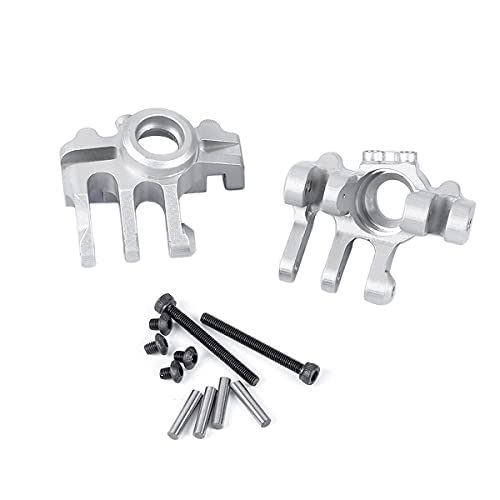 Aluminum Front Steering Knuckles for Axial RBX10 Ryft 1/10 RC Car Upgradeds (Silver) - color: Silver