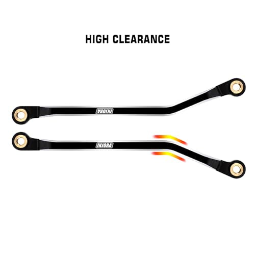 INJORA Aluminium High Clearance Links for TRX4M High Trail K10 F150（Black） - color: Black