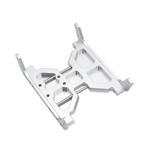 Aluminum Alloy Chassis Skid Plate Transmission Plate for 1/10 RC Crawler Axial Capra 1.9 Unlimited Trail Buggy UTB Currie F9 Upgrade Parts (Silver)