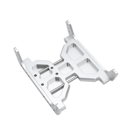 Aluminum Alloy Chassis Skid Plate Transmission Plate for 1/10 RC Crawler Axial Capra 1.9 Unlimited Trail Buggy UTB Currie F9 Upgrade Parts (Silver)