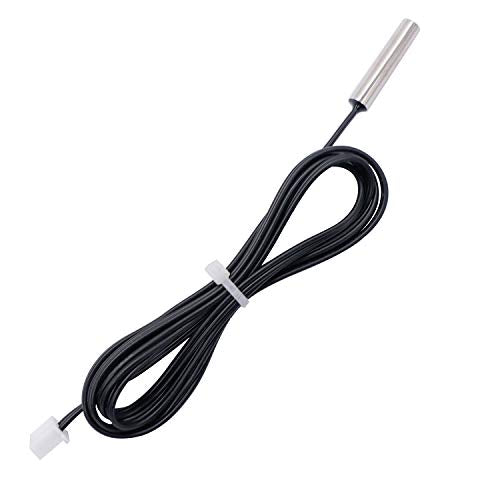 TWTADE 5 Pcs 1M 10K B3950 Thermistor Temperature Sensor,able to Support -25 to 125 Degree Celsius,Sensitive NTC Temperature Sensor Probeprobes has 5 * 25mm Stainless Steel housing NTC-1M-5P - size: 1M