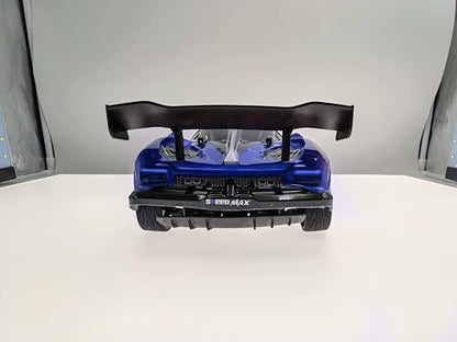 RC Drift Car, 1:16 RC Drifting Car Remote Control Car Rechargeable High Speed RC Cars Toys 4WD 2.4GHz Full Scale Blue RC Racing Cars with LED Lights Two Batteries for Boys and Adults - color: 2.blue