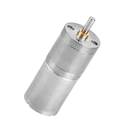 12V Mini DC Motor, 10RPM Micro Electric Gear Motor Metal Reversible High Torque Speed Reduction Shaft 25mm for PCB DIY RC Car Robot Model Drive Electric Drill Gear Box(10RPM) - size: 10RPM