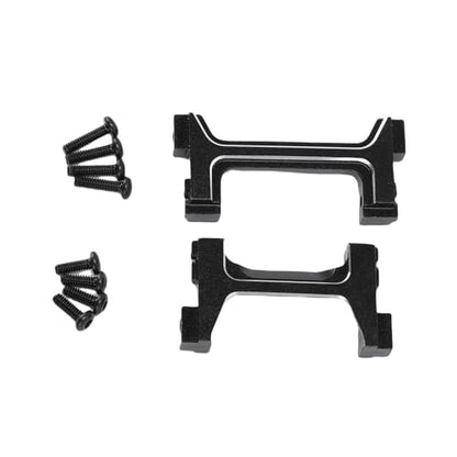 CNC Aluminum Bumper Bracket Set for 1/18 RC Car , Premium Front & Rear Mount for Off Road Crawlers - Black (2PCS)