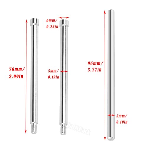 Screw Pins Hinge Pin Upgrades Part for 1/5 Kraton 8S BLX Outcast 8S BLX,#45 Steel Suspension Arms Hinge Pins Screw Pins,Silver - color: Silver（Upgrades Part）