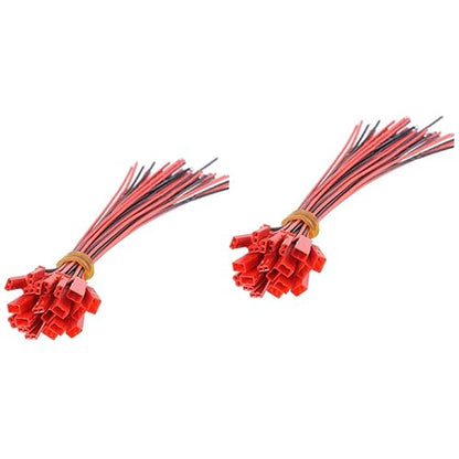MERRYHAPY 20pairs Pin Connector Kit with Silicone Wire of Male and Female Connectors Red Black for Helicopters and Indoor Planes