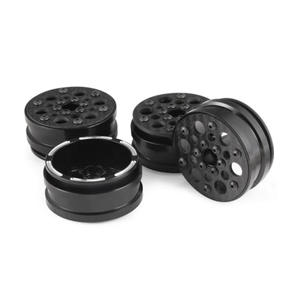 Beadlock Wheel Rims 4PCS 1.9" Upgraded Carbon Fiber Aluminum Wheel Hub Compatible with 1/10 RC Crawler Gen8 TRX-4 Axial VS4-10 Capra SCX10 RC Car Accessories (Patten E) - color: Patten E