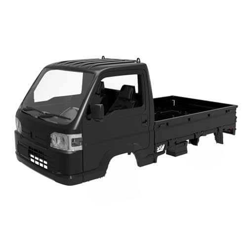 RC Car Accessories Compatible with WPL D12 WL01 for LDRC LD1297 1/12 1/16 RC Car Upgrade Parts Spare Replacement Accessories Acty Truck Body Shell(Black) - size: Black