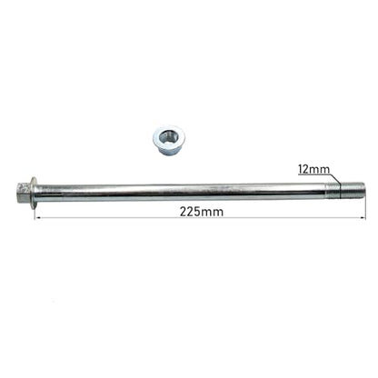 12mm Front Rear Wheel Axle for XR50 CRF50 Dirt Pit Bike 50cc 70cc 90cc 110cc SSR SDG (225mm Axle Length)