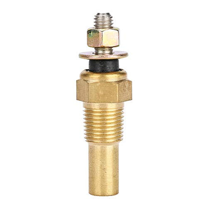 Universal Brass Electrical Sender, Coolant Temperature Sensor, Water Temp Temperature 1/8 NPT Electrical Sender Transmitter Sending Unit Temp Sensor