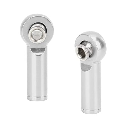 Shanrya RC Tie Rod End, Aluminium Alloy Tie Rod End 10Pcs Tie Push Link Rod Joint, Rc Car Accessory M4 Positive Negative Thread for Toy Model 1/10 Model RC Car(Silver)