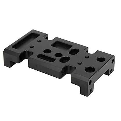 Metal Bottom Plate for HSP94180 to D90 1:10 RC Crawler Car, Universal RC Gearbox Mount Compatible with SCX10 and D90 Transfer Cases, Black Aluminum Lower Plate with Screws for Off