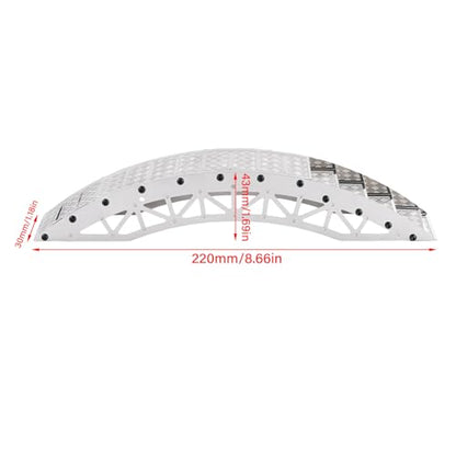 RC Crawler Bridge Obstacle, Stainless Steel DIY Assembly Ramp for 1/12 1/18 1/24 RC Crawler Course Accessories (Silver Step Bridge) - style: Silver Step Bridge