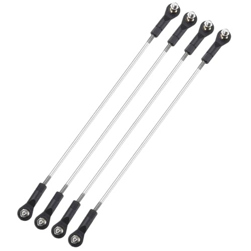 MECCANIXITY 4Pcs Adjustable Turnbuckles Camber Link, 234-244mm Turnbuckle Rod Steering Servo Linkage with M3 Ball Head Rod Ends for RC Car Replace Parts - size: 234-244mm