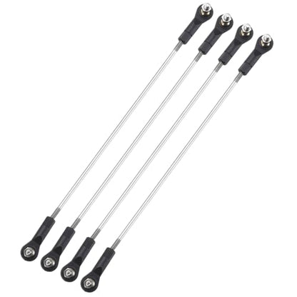 MECCANIXITY 4Pcs Adjustable Turnbuckles Camber Link, 234-244mm Turnbuckle Rod Steering Servo Linkage with M3 Ball Head Rod Ends for RC Car Replace Parts - size: 234-244mm