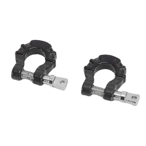 Metal Tow D Ring Shackle for 1/10 Axial SCX10 RC Crawler (Black) | Thick Alloy High Tensile Strength Firm Lock Para Exterior RC Off Road Rescue Towing Use - color: Black