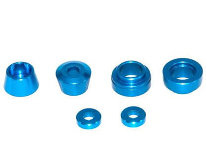 Steering Knuckle Blocks Cushion Compatible with 1/10 Tamiya Upgrade TT02 Suspension Mat Aluminum Alloy Part Replace(Blue)