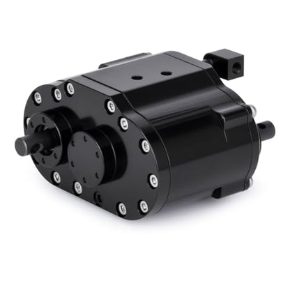 Dual Speed Transfer Case Gearbox Transmission Box for Axial SCX10 RC4WD D90 1/10 RC Crawler Car Upgrade Parts (Black) - color: Black