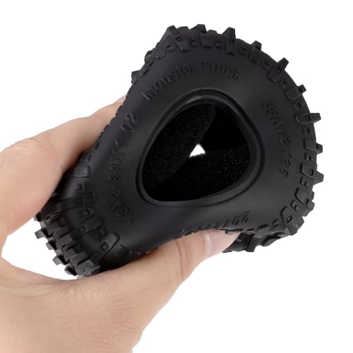 4PCS 1.3" Beadlock Tires with Foam Insert for 1/18 1/24 Axial SCX24 AX24 TRX4M RC Crawler Truck Car Upgrade Parts (A Style) - color: *a Style