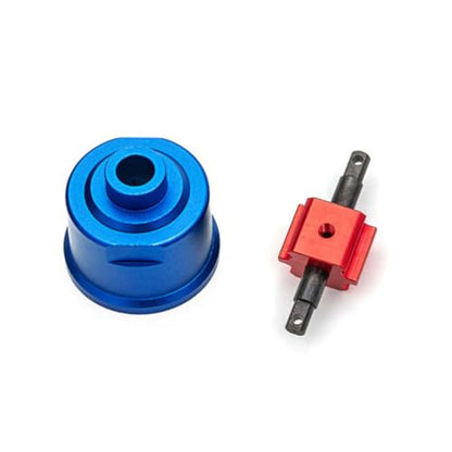 Metal Differential Locker Spool Lock Straight Shaft with Shell RC Ungraded Parts for TRAXXAS Slash Rustler 1/10 4WD 4x4 HuanQi 727 Off-Road RC Car, Blue - color: Blue