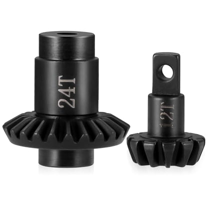 12/24T Steel Axle Gear Set for 1/24 RC Crawler FMS FCX24 FCX18 | Upgrade Parts Stock Gears - size: 12/24T*2