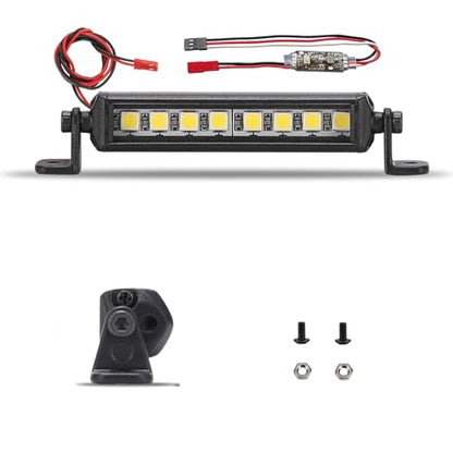 Freshion RC Light Bar 8 LED 1.9 Inch Aluminum RC Lights RC Crawler Accessories for Axial Traxxas TRX4M Arrma Redcat 1/18 1/24 rc Light kit