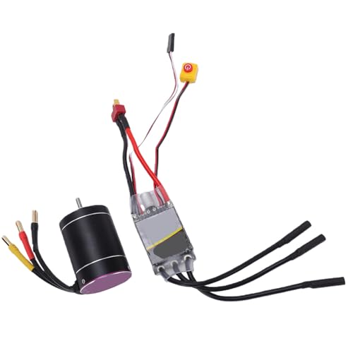 Alomejor Brushless Motor ESC Combo 3300KV, 75A ESC with for 1/10 1/8 RC Cars Boats Trucks
